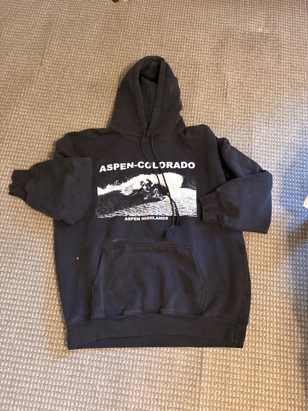 Brandy Melville Christy Aspen Colorado Oversized Hoodie – Black One Size - Picture 4 of 6